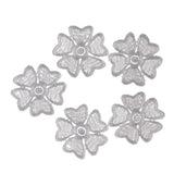 Max Maxb 5pcs Embroidered Flower Patches DIY Sew on Patches Sewing Applique Grey