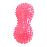 Max PVC Hollow Peanut Massage Ball Hand Grip Ball Stress Reliever Ball Rose Red