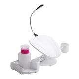 Maxbell Nail Polish Organizer with Armrest Detachable for Salon Nail Art Accessories White