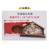 Maxbell Christmas Lantern Night Light House Nativity Scene for Holiday Party Bedroom
