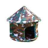 Maxbell Outdoor Cat House Tent Kitty Small Medium Puppy Nest Kitten Hut Cave Pet Bed Round 40cm H 41cm