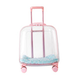 Maxbell Transparent Cat Trolley Case Dog Hiking Crate Small Animals Pet Carrier