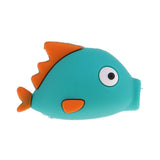 Maxbell Cute Fish Animal Anti-break USB Data Charger Cable Saver Protector blue