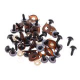 Max 100pcs Safety Doll Eyes for DIY Teddy Bear Doll Toy Washers 14mm Brown