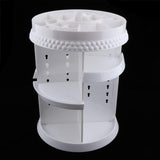 Maxbell Pro Cosmetic Storage Box Adjust Makeup Holder Display Rack 360 Rotates White