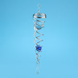 Max 7.5Crystal Spiral Twister Wind Twister Spinner for Indoor Outdoor Use Blue