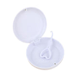 Maxbell Portable Retainer Case Oral Organizer Durable Dentures Storage Boxes white