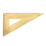 Maxbell Mini Brass Math Geometry Ruler Jewelry Measuring Tool Right Triangle