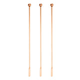 Maxbell 3Pcs Cocktail Stirrers Coffee Beverage Stir for Wine Making Brewing Bar Rose Gold