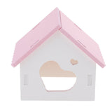 Maxbell Hamster House Small Animal Hideout Pet Mini Hut Hamster Cabin Cages pink