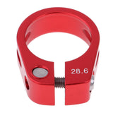 Maxbell Alloy SeatPost Clamp Fixed Screw Tube Bike Bicycle Seat Clip Red 28.6mm
