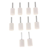 Max Maxb 10pcs Wool Polishing Grinding Head Cylinder 6mm for Electric Grinders