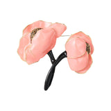 Maxbell Elegant Girls Woman Peony Flower Brooch Pin Bag Badge DIY Decoration Durable Pink
