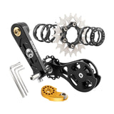 Maxbell Bike Single Speed Conversion Kit Repair Outdoor Riding Bike Chain Tensioners 21T Black