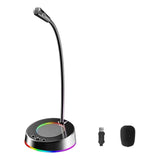 Maxbell USB Computer Microphone 360 Gooseneck Design for Meetings Desktop PC Youtube With light