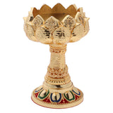 Max Tibet Buddhist Lotus Butter Candle Light Lamp Holder Base Burner 76mm