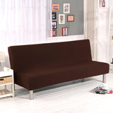 Maxbell Solid All-inclusive Sofa Cover Sofa Seater Dustproof Elastic Slipcover-Brown