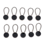 Max 10 Pack Metal Collar Button Extender for Shirt Dress Tuxedo Coat Pants Black
