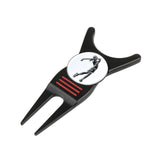 Maxbell Golf Divot Repair Tool Golf Club Holder Practice Women Men Golfer Putting Black with Marker