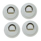 Maxbell 4Pcs D Rings Patch Stainless Steel Cord Buckles for Boat Paddle Board Dinghy White