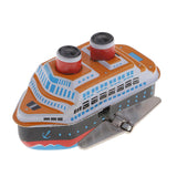 Max Funny Retro Wind-up Tin Toys Cruise ship Mini Vessel Tintoy for Kids Gift A