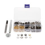 Max 200 Sets Metal Eyelet with Washer Leather Craft Repair Clothing Accessories