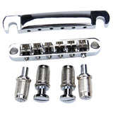 Maxbell Chrome Tune-O-Matic Bridge Tailpiece For Les Paul Guitar