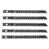 Max Maxb 5Pieces High Carbon Steel Saw Blades Curved Cut Tool Single SpanBD144D（Wool）