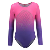 Maxbell Girls One-Piece Leotard Athletic Dance Gymnastics Bodysuit 8 Pink+Purple