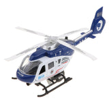 Maxbell Pull Back Plane Model Alloy Musical Lighting Helicopter Toy for Kids Blue