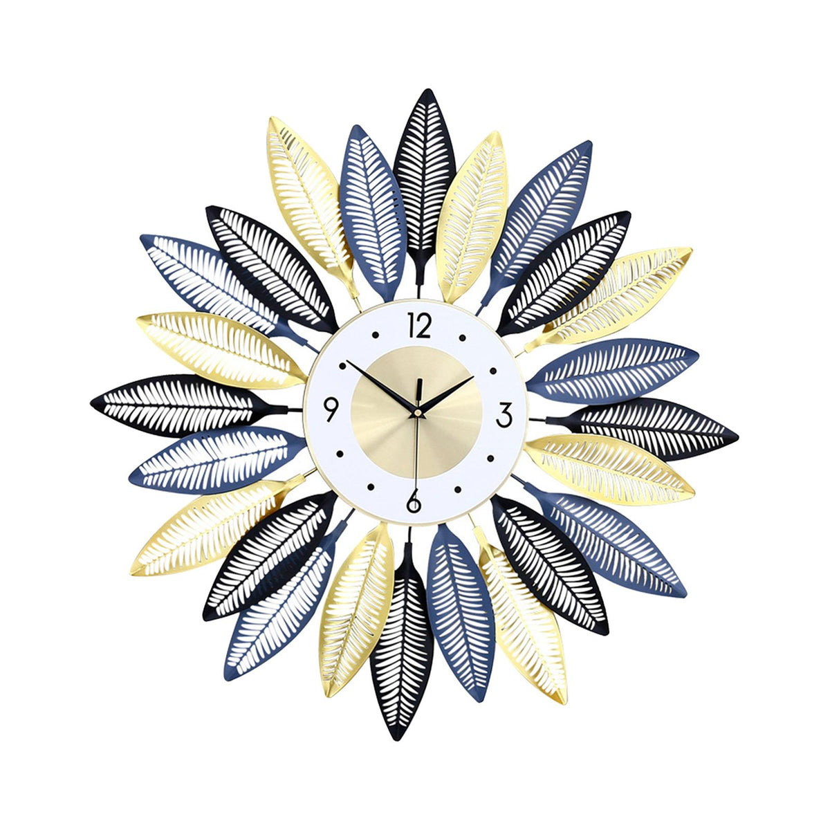 Maxbell Hanging Wall Clocks Non Ticking Metal Wall Watch Clock for Office Bedroom 70cmx70cm