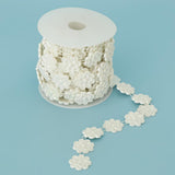 Max Flower Pearl Rhinestone Chain Sew On Trims Wedding Dress Decor White B