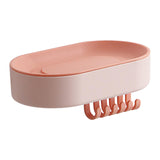 Maxbell Soap Sponge Rack Draining Kitchen Storage Rack Storage Rack for Shower Pink