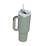 Maxbell Tumbler with Handle with Lid and Straw Car Tumbler Cup for Water Coffee olive green