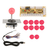 Max Zero Delay USB Encoder Board PC Controller Joystick DIY Kits for Arcade Game Pink