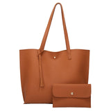 Maxbell Fashion Women Leather Tote Purse Set Shoulder Bag Large Capacity Womens Bags Orange