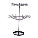 Maxbell Maxbell 2 Tier Rotating Jewelry Stand Organizer Necklace for Bracelets Rings Black