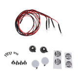 Maxbell RC Car Round LED Light & Cover for 1:10 Axial SCX10 90046 D90 RC Car 2pcs