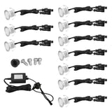Maxbell 10Pcs LED Deck Light IP67 Waterproof Outdoor Lamp for Garden Landscape Decor White