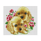 Max Handmade Ribbon Embroidery Lovely Dog Painting Kit Cross Stitch DIY