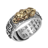 Maxbell Rings Fashion Resizable Vintage Pixiu Lucky for Boys Party Valentine'S Day