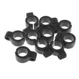 Max 10pcs Silica Gel Resin Cigarette Finger Rings Smoker Hand Holder Black