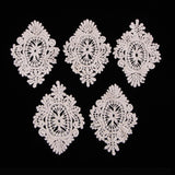 Max 5 Pieces Embroidery Flower Patches Appliques for Clothing Dress Decor N002
