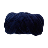 Maxbell Chunky Wool Yarn Tube Yarn Super Soft 55 Yards for Arm Knit DIY Bed Fence Navy Blue