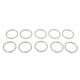 Maxbell 10Pcs Stainless Steel O Ring Sports Key Chain Buckle Holder Camping Silver 35mm