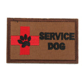 Max SERVICE DOG Embroidery Patch Sew-on Armband Applique Badge Outdoor Brown