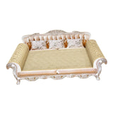 Maxbell Cat Scratch Pad Lounge Bed Cat Sofa Pet Bed for Kitty Rest Protect Furniture 70cmx28cmx31cm White