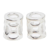 Max 2Pcs 925 Sterling Silver Hollow Barrel Beads Loose Spacer Beads 5x6mm