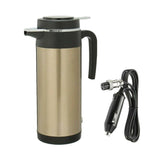Max Portable Car Electric Kettle Outdoor Travel Water Kettle Light Golden 12V