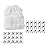 Maxbell Halloween Cobwebs with 30 Fake Spiders Realistic Cobwebs Windows